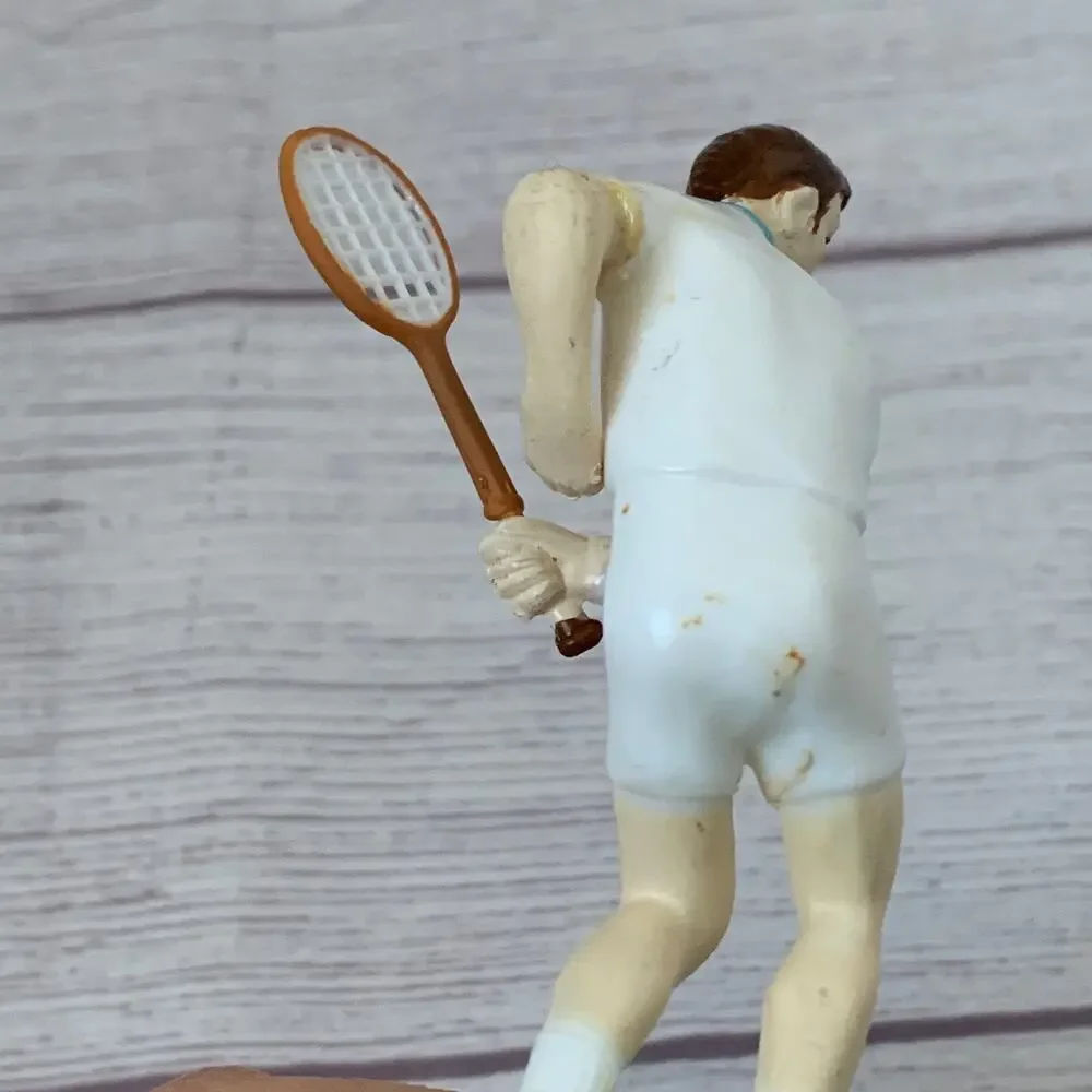 Vintage 1972 Wilton Plastic Tennis Player Cake Topper Figurine #1306-1276